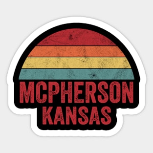 Vintage Mcpherson Kansas Sticker